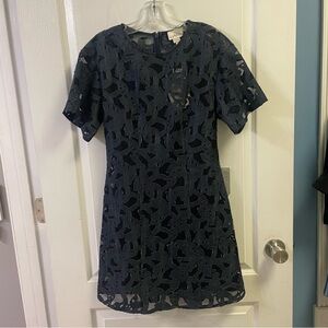 Nordstrom Luxely Mesh Cutout Minidress Navy Blue Size 2 NWT